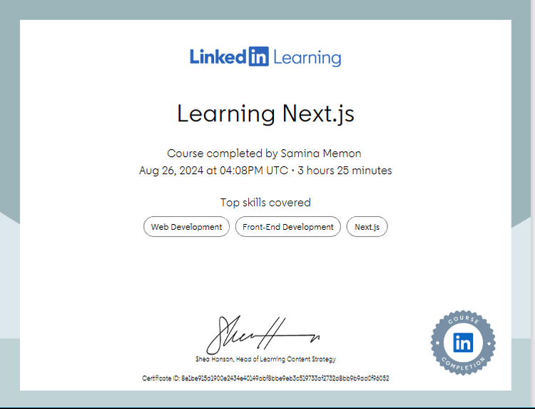 Certificate of Internship