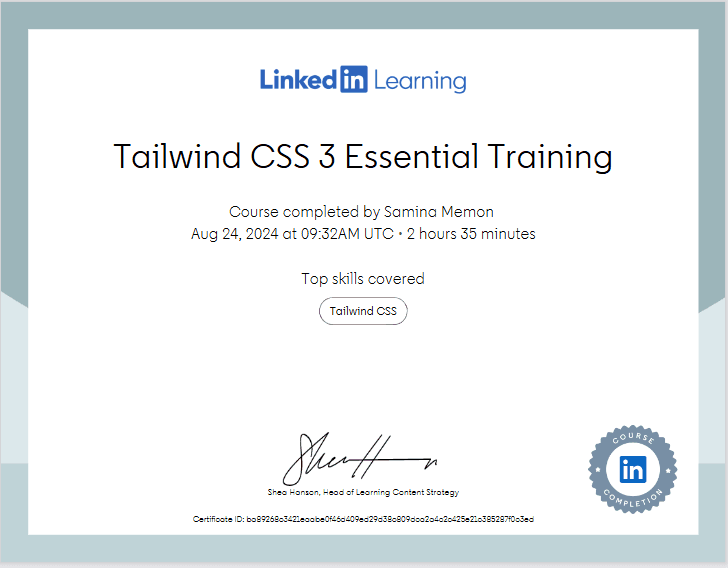 Certificate of Internship